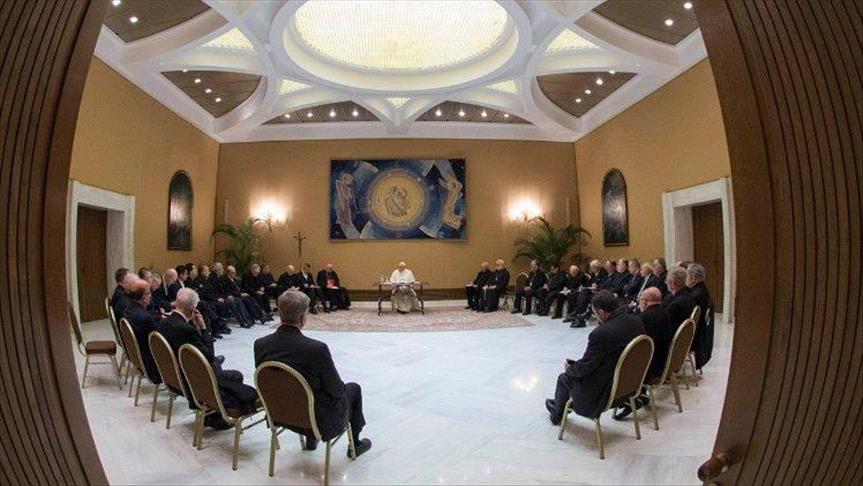 El papa Francisco recibió a obispos chilenos en Roma