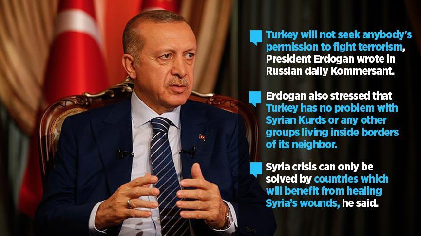 Turkey won’t seek permission to fight terror: Erdogan 