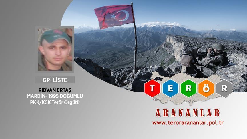 PKK terrorist on wanted list surrenders in Turkey