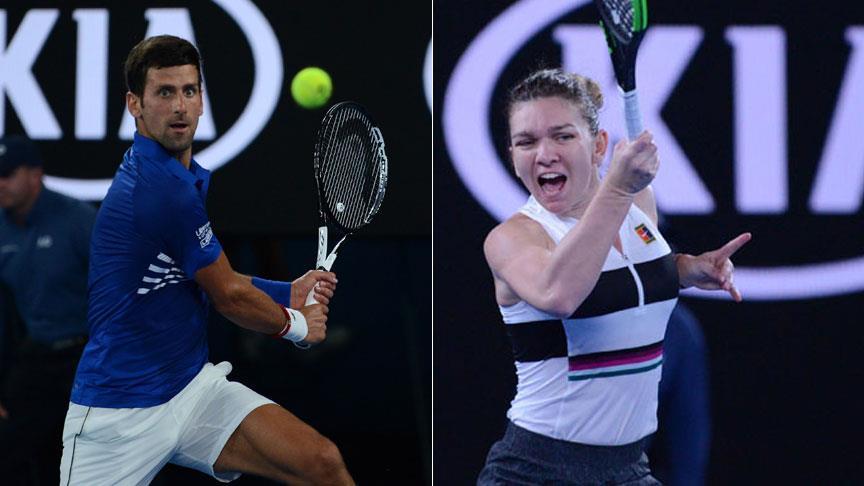 Djokovic ve Halep üçüncü turda