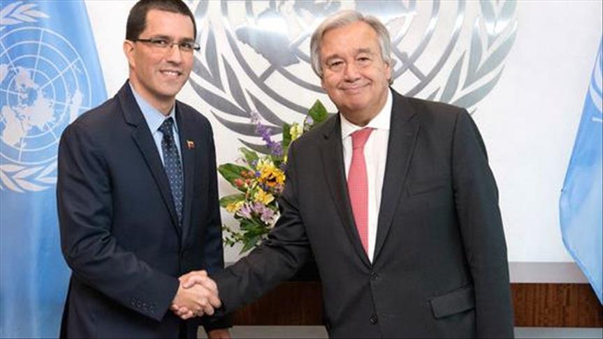 Canciller venezolano se reunió con secretario de la ONU para discutir crisis en Venezuela