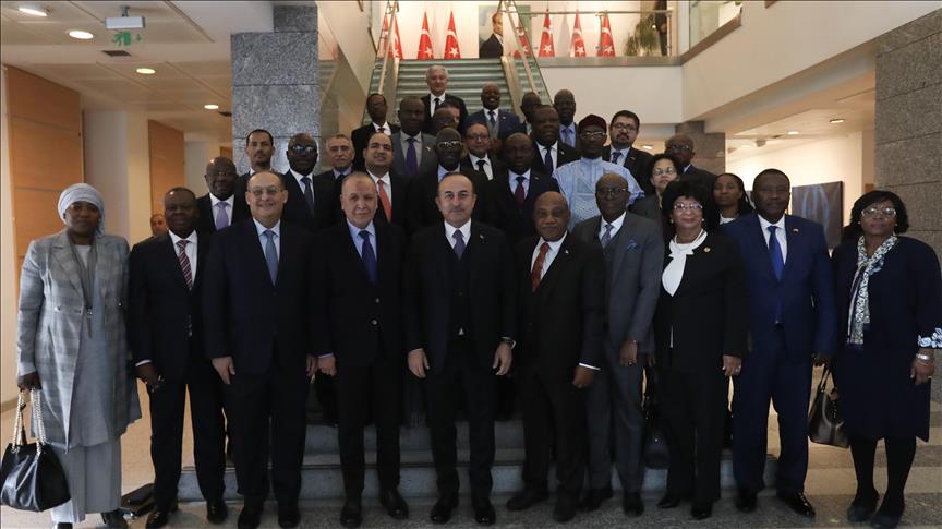 Turkish FM meets African ambassadors