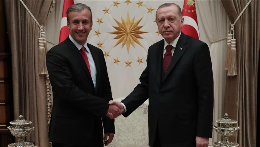 دیدار اردوغان با معاون رئیس جمهور ونزوئلا در آنکارا