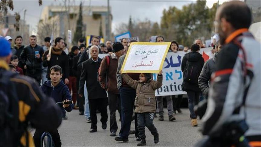 اسرائیلی‌ها در اعتراض به کوچ‌ اجباری فلسطینی‌ها تظاهرات کردند