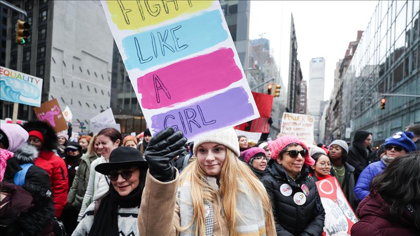 Thousands Gather Across US For Third Women's March