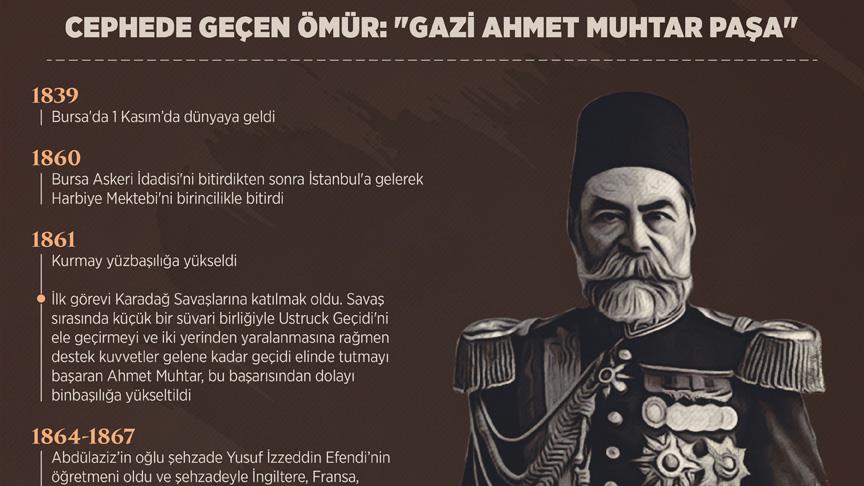 Cephede geçen ömür: 'Gazi Ahmet Muhtar Paşa'