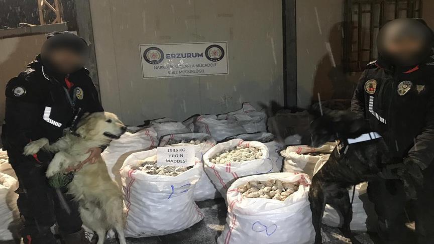 Over 1.5 tons of heroin seized in eastern Turkey