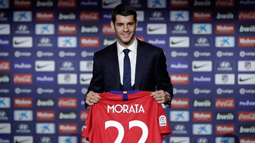 Atletico Madrid yeni transferi Morata'yı tanıttı