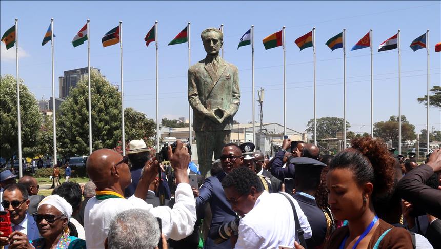 African leaders unveil statue of last Ethiopian emperor
