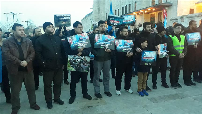 اعتراض مردم استانبول به سیاست چین در قبال اویغورها