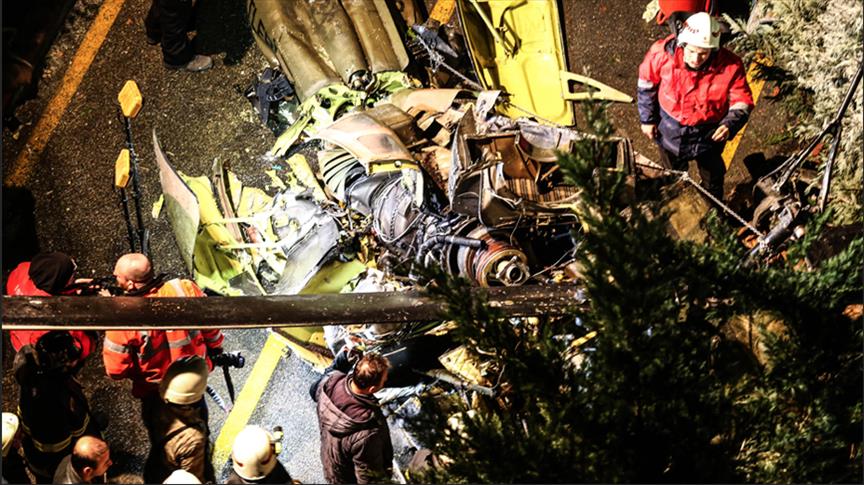 والي إسطنبول: استشهاد 4 عسكريين في حادث سقوط المروحية
