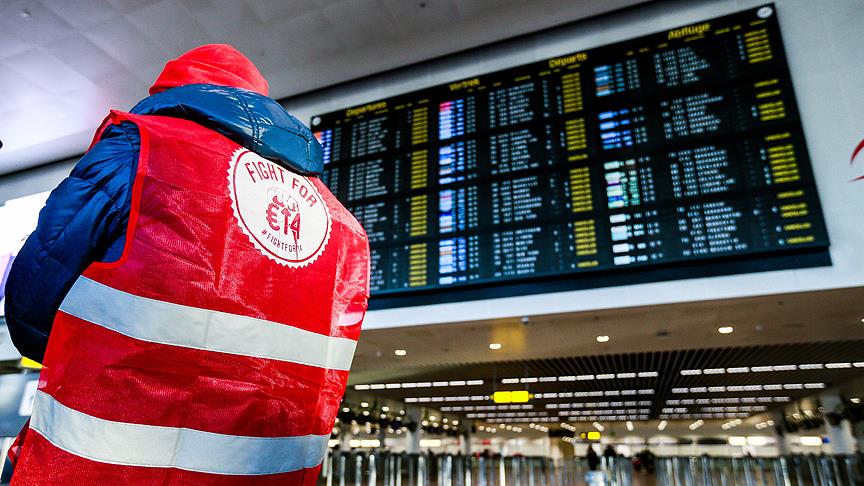 Belçika hava sahası grev nedeniyle kapatıldı