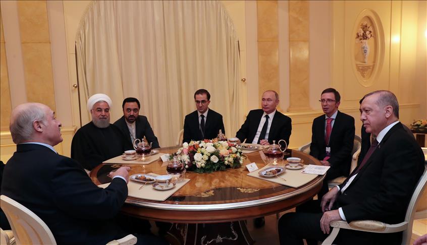 Sotchi: Erdogan, Poutine et Rohani participent à un dîner de travail