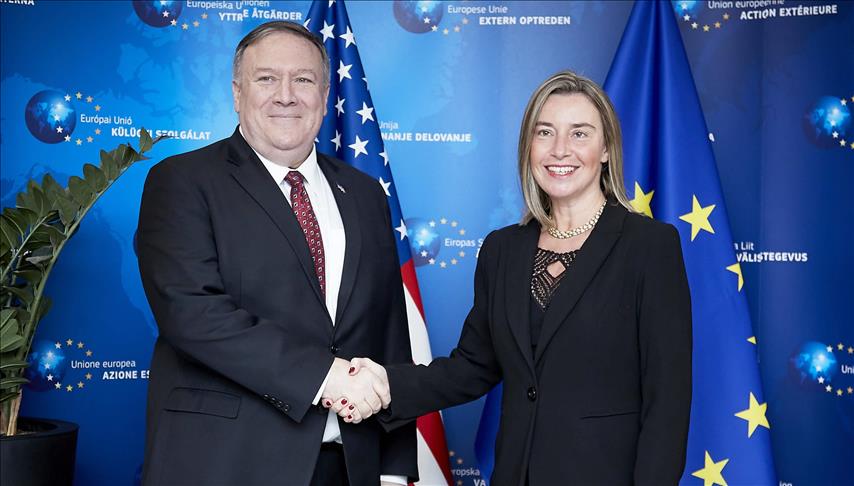EU foreign policy chief meets US’ Pompeo for talks