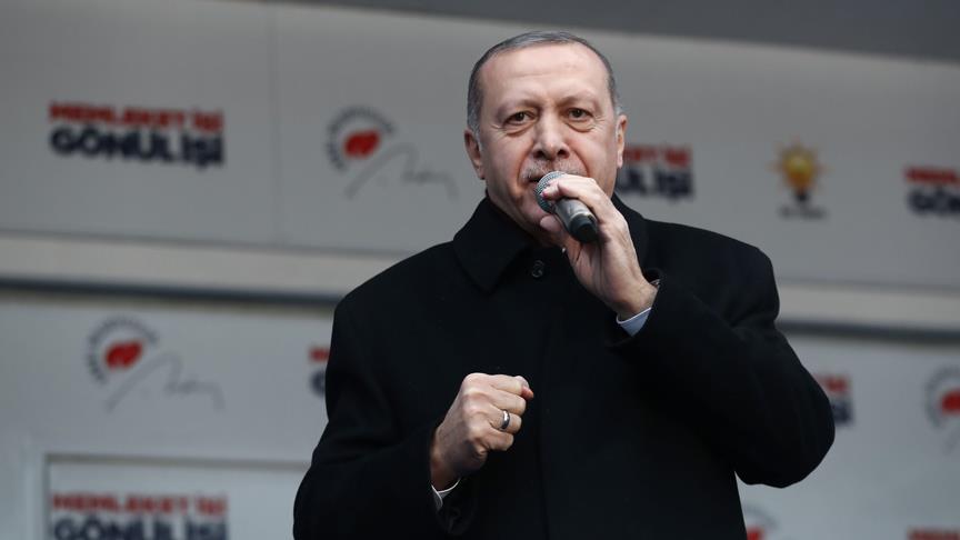 Cumhurbaşkanı Erdoğan: Bu seçimler sadece belediye değil aynı zamanda beka seçimleridir