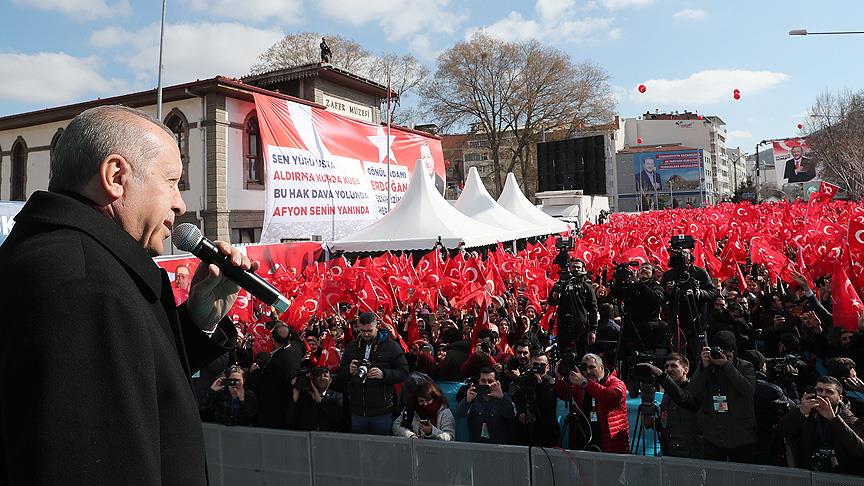 Cumhurbaşkanı Erdoğan: 31 Mart seçimlerinden tarihi bir zaferle çıkmak istiyoruz