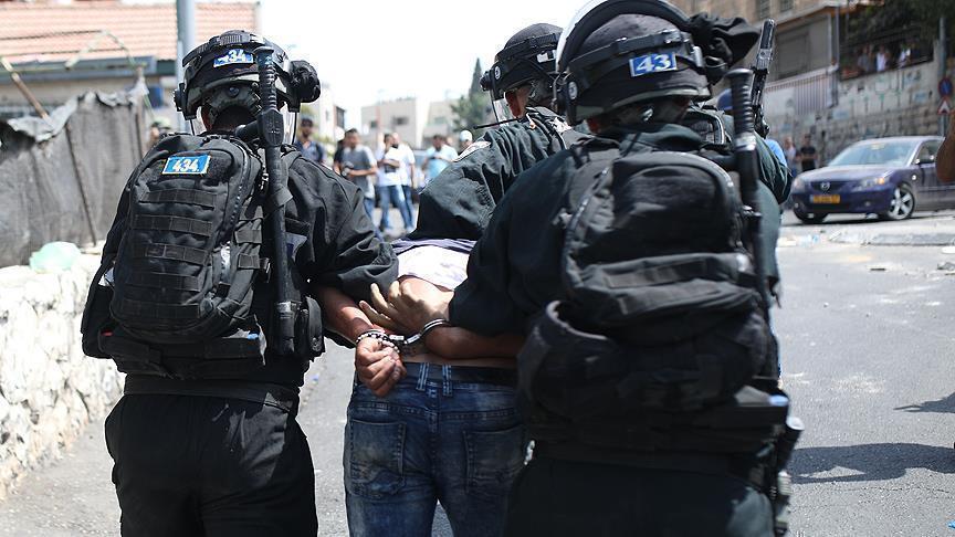 بازداشت 16 فلسطینی توسط نظامیان اسرائیل در کرانه باختری