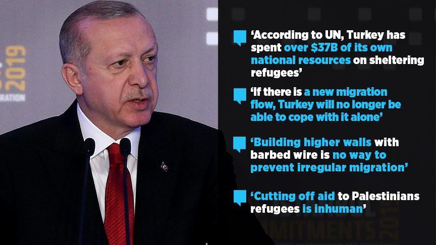  Turkey no longer able to face new refugee flow: Erdogan