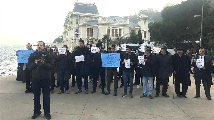 Mısır Konsolosluğu önünde 'idam' protestosu