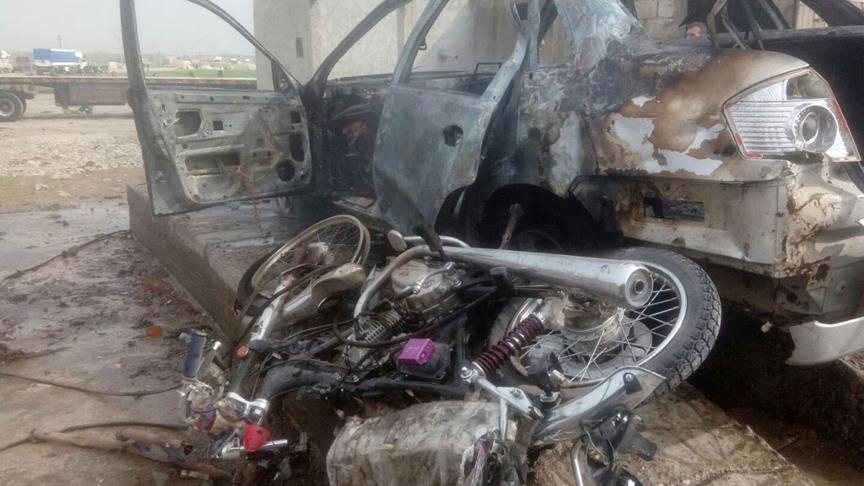 انفجار یک خودروی بمبگذاری شده توسط ی.پ.گ/پ.ک.ک در جرابلس سوریه