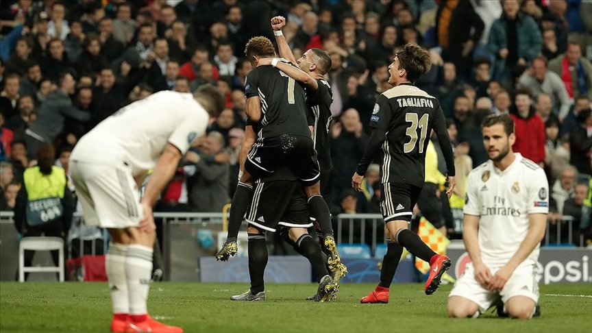 Champions League Ajax Stuns Title Holders Real Madrid
