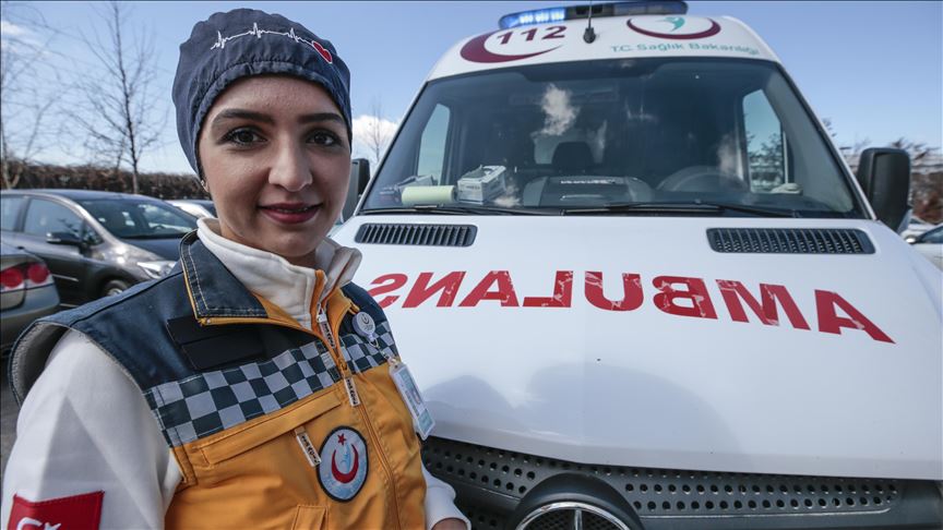 Turkish woman ambulance driver strives in male industry