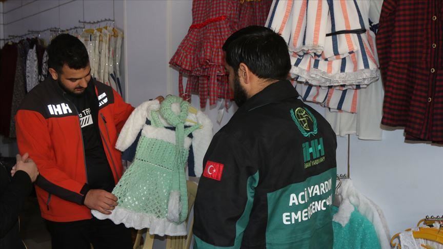 Turkish aid agency opens charity store in Syria's Idlib