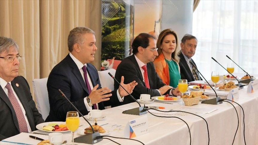 Iván Duque se reúne con empresarios chilenos en Santiago