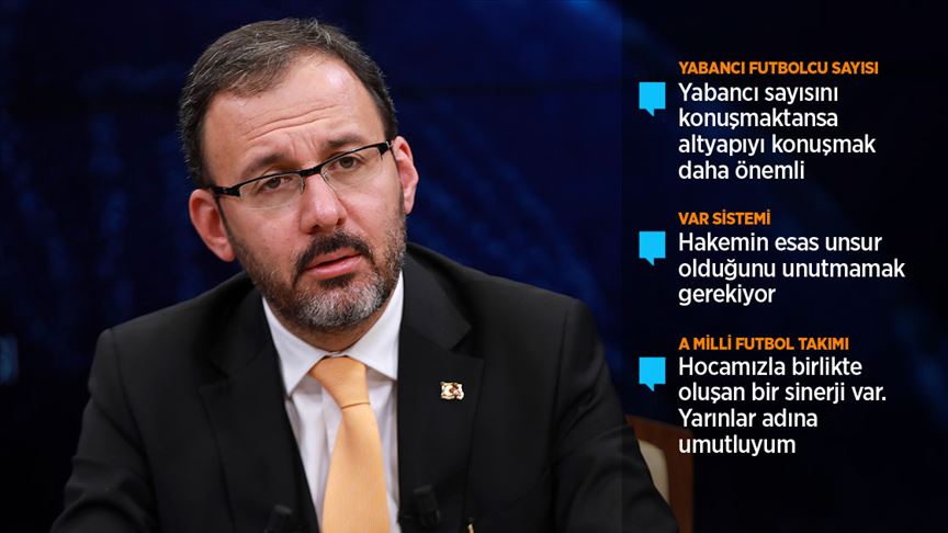 Bakan Kasapoğlu: Altyapı bizim vazgeçilmezimiz olmalı