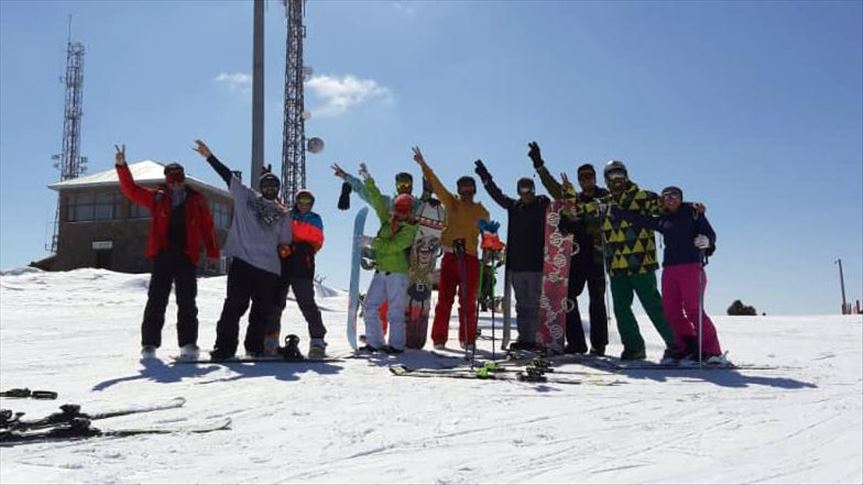 استقبال گردشگران ایرانی از نوروز در پیست اسکی جبل‌تپه ترکیه