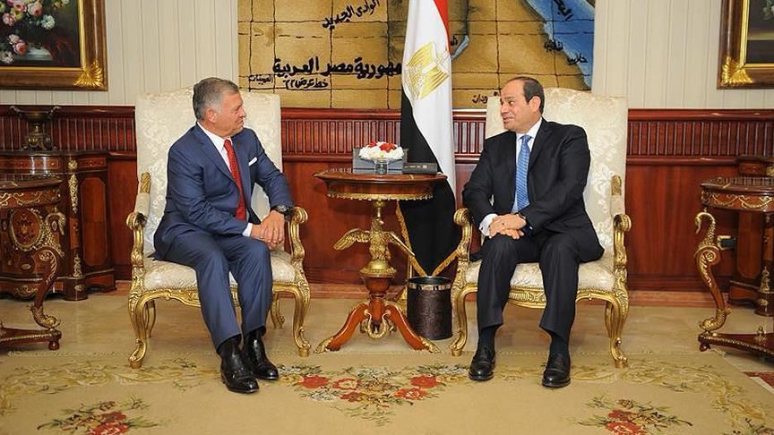 دیدار پادشاه اردن با رئیس جمهور مصر