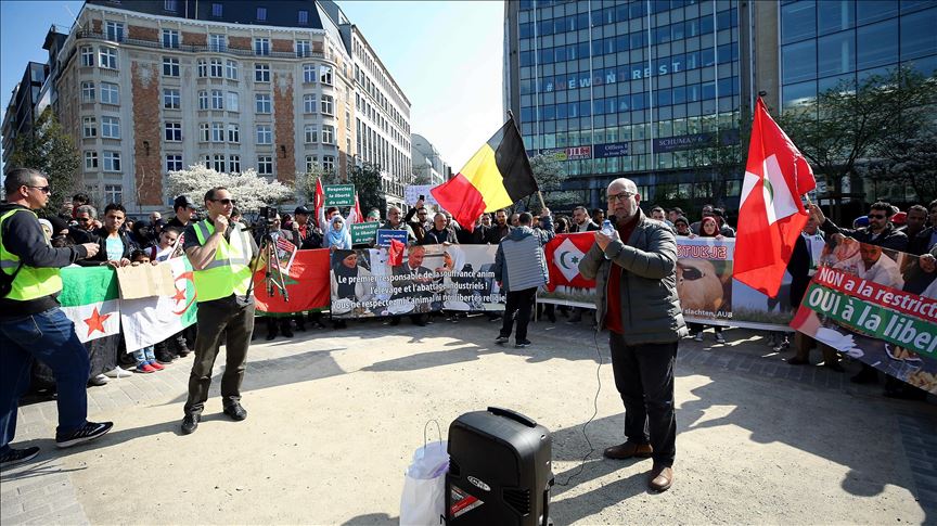 Bruksel, protestÃ« kundÃ«r "ndalimit tÃ« therjes hallall"