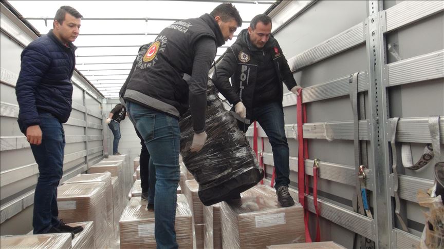قوات مكافحة المخدرات التركية تضبط 131 كيلوغراما من "قنب الظربان"