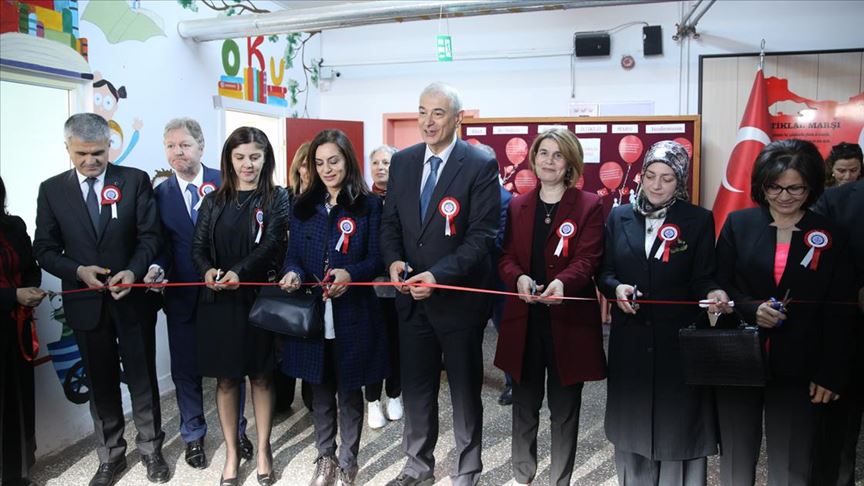 Şehit binbaşının adının yaşatıldığı okula z-kütüphane
