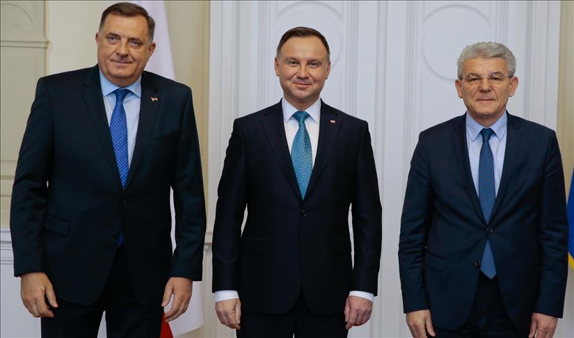 Dodik i Džaferović primili predsjednika Republike Poljske Andrzeja Dudu