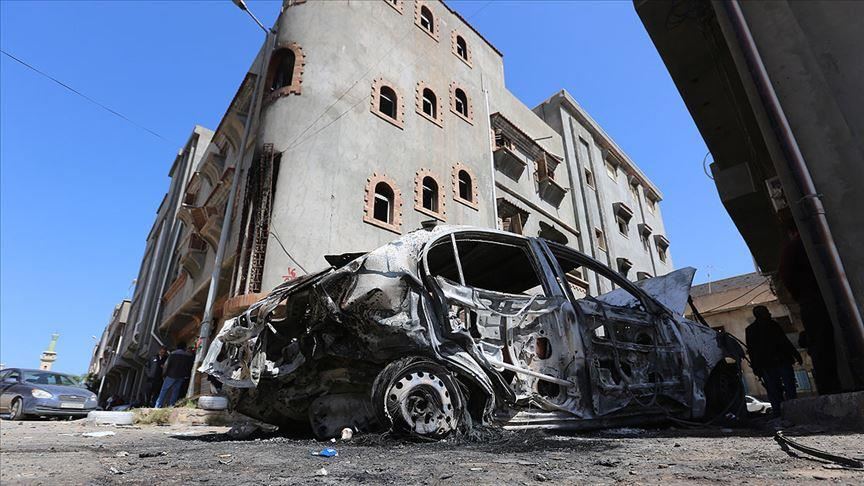 Impact of Tripoli rocket attack shown by Anadolu Agency