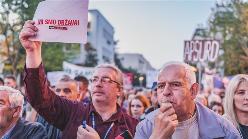 Sa građanskog protesta u Podgorici poručeno: Nećemo odustati dok ne smijenimo aktuelnu vlast 