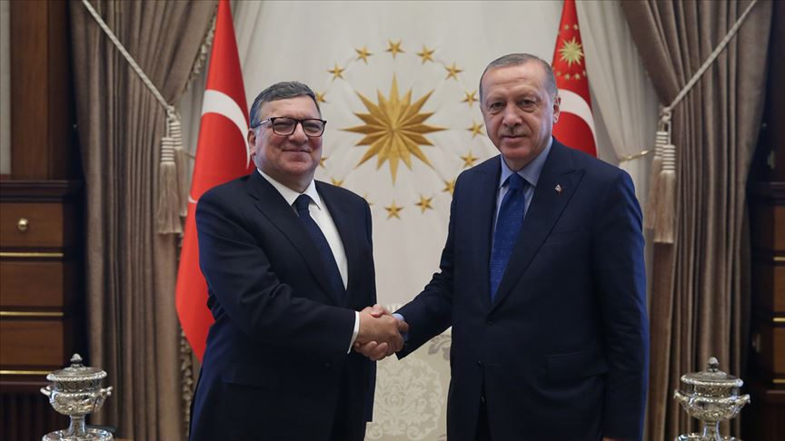Cumhurbaşkanı Erdoğan eski AB Komisyonu Başkanı Barroso'yu kabul etti