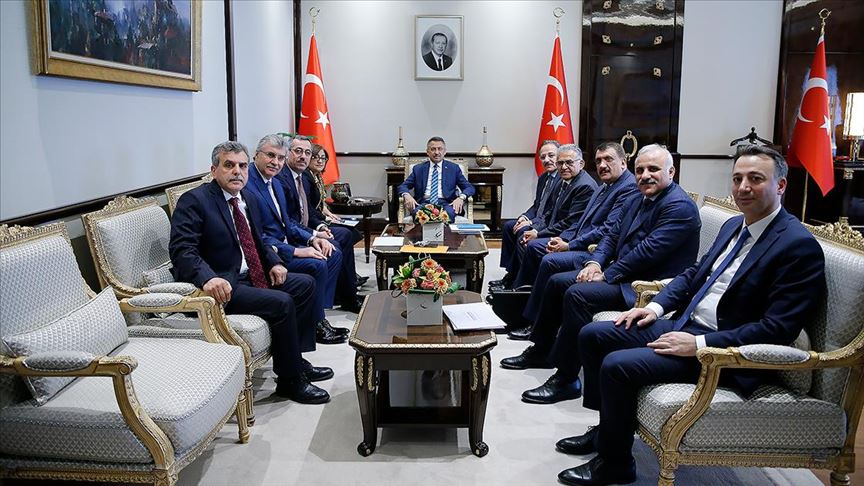 Cumhurbaşkanı Yardımcısı Oktay, Türkiye Belediyeler Birliği heyetini kabul etti