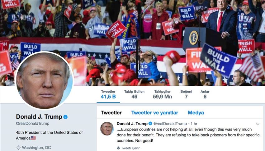 Trump rips Europe for not taking back Daesh prisoners