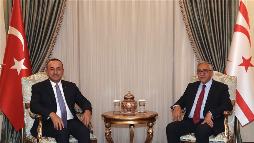 Turkish Cypriot leader, Turkish foreign minister meet