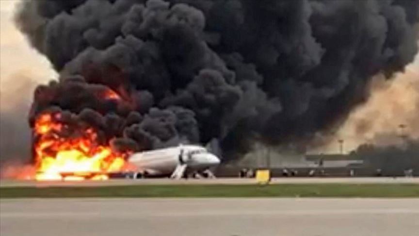 افزایش شمار جان‌باختگان آتش‌سوزی هواپیمای مسافربری در مسکو به 41 تن