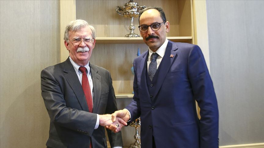 Cumhurbaşkanlığı Sözcüsü Kalın, Bolton ile Suriye ve ikili ilişkileri görüştü