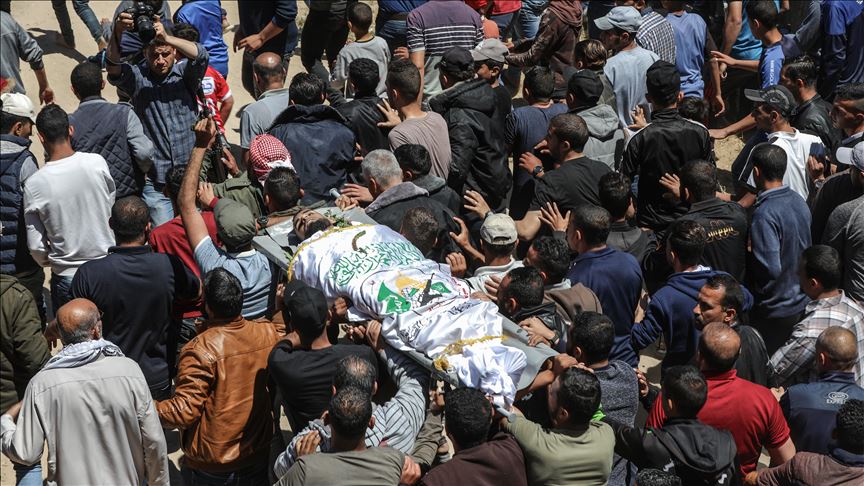 Gazans bid farewell to youth martyred by Israel