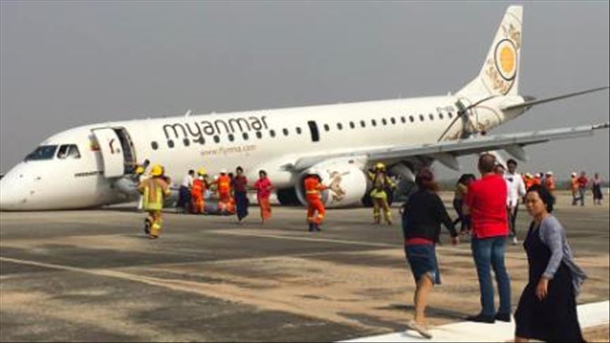 Pesawat Myanmar Airlines mendarat darurat di Bandara Mandalay