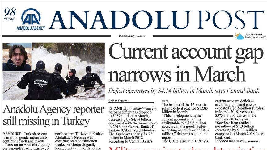 Anadolu Post Issue Of May 14 2019