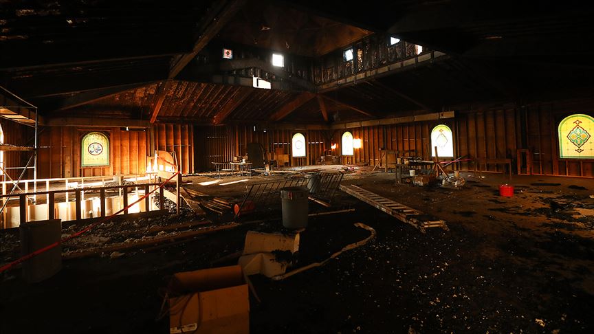 ABD'de kundaklanan Diyanet Camii küllerinden doğacak 