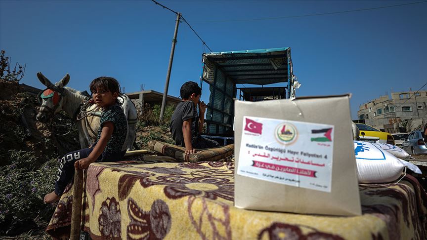 'Gazze'ye Hayat Ol' Platformundan 430 aileye gıda yardımı