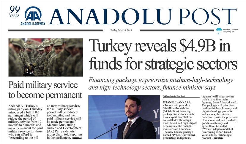 Anadolu Post - Issue of May 24, 2019