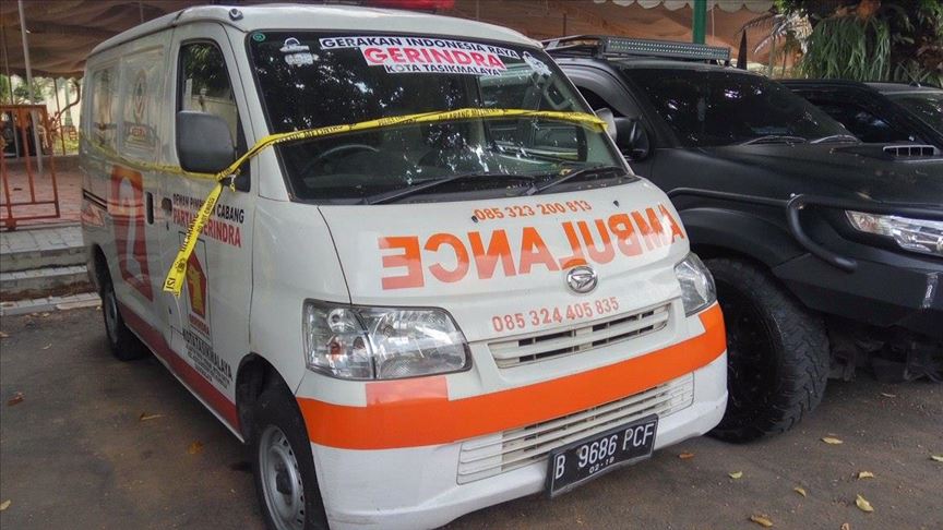 Ambulans Partai Gerindra ditemukan berisi batu, bukan alat medis